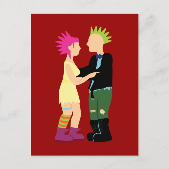 Punk Bröllop Vykort (Framsida)