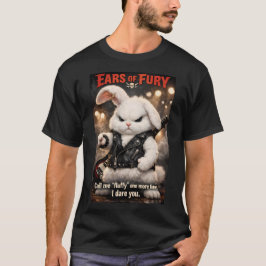 Punk Bunny "Ears of Fury" Dubbelsidig 3D Biker Art T Shirt