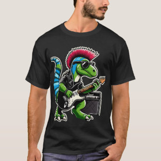 Punk Candy Dinosaur Guitar Band T Shirt