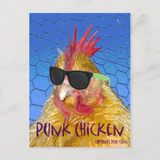 Punk Chicken Vykort