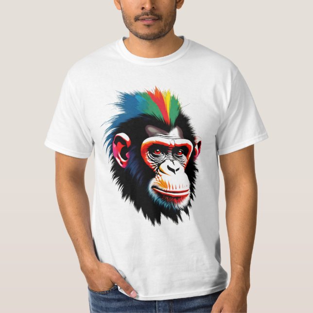 Punk Chimp T Shirt (Framsida)
