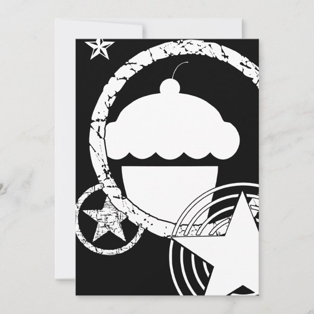 punk cupcakes inbjudningar (Framsida)