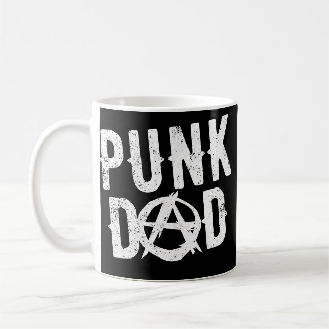 Punk Dad Punk Rock Is Not Dead Anarchy Misfit Kaffemugg (Vänster)