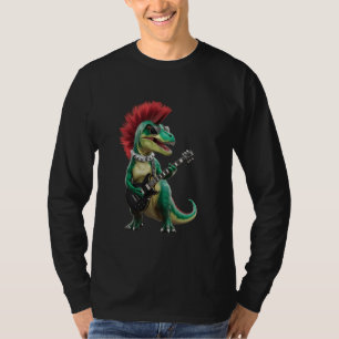 Punk Dinosaur Rock and roll Shirts För barn Goth D T Shirt