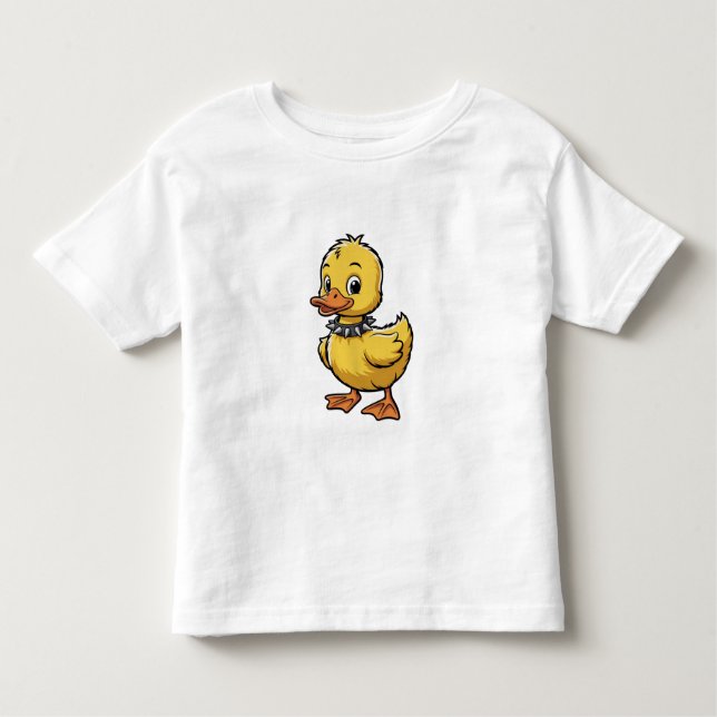 Punk Duckling – Funny Rebel Animal Art T Shirt (Framsida)