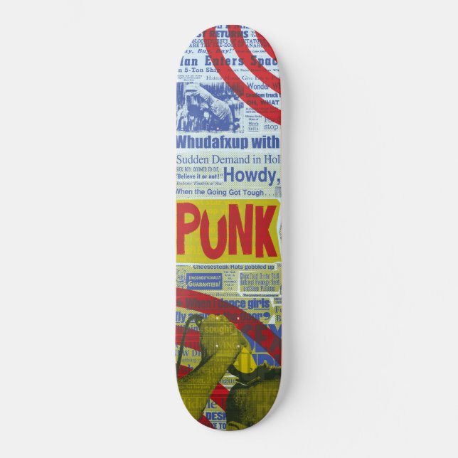 PUNK ELLER MATRIS! OLD SCHOOL SKATEBOARD BRÄDA 21,6 CM (Framsida)