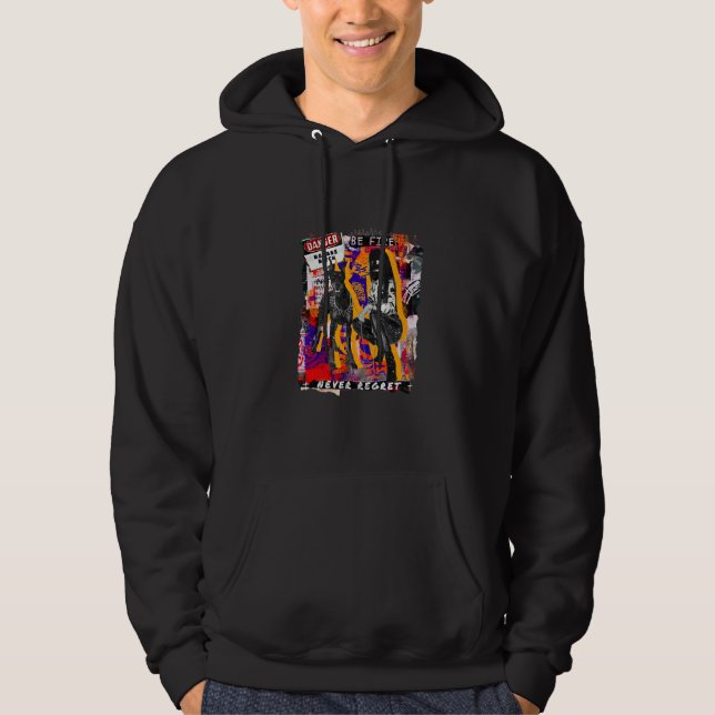 Punk Estetisk Emo Grunge Hoodie (Framsida)