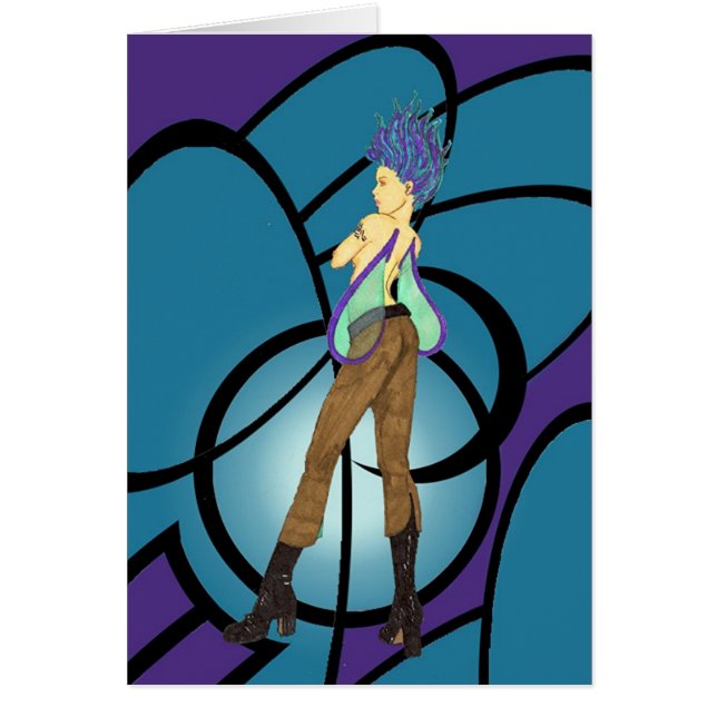 punk fe hälsningskort (Framsidan)