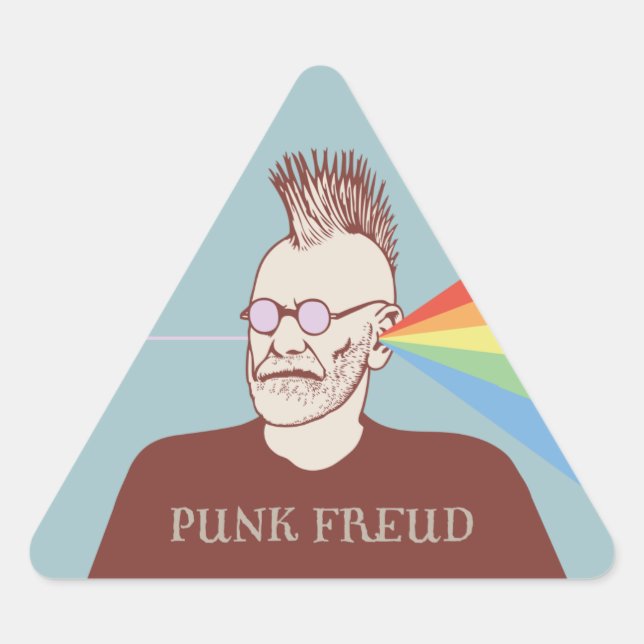 Punk Freud Triangelformat Klistermärke (Framsida)