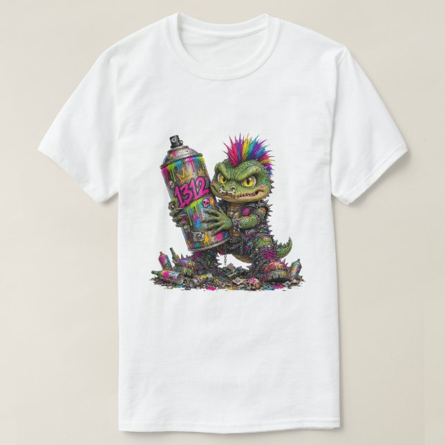Punk Gator King T-Shirt (Design framsida)