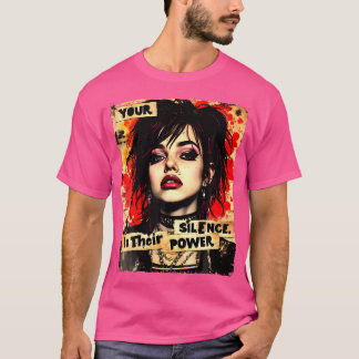 Punk Girl Graffiti 90S Grunge Urban Art Distress T Shirt