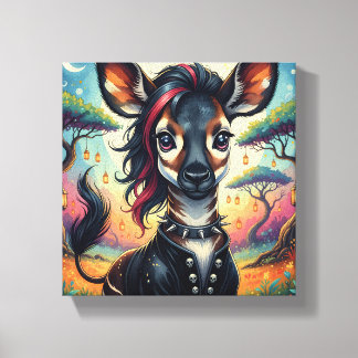 Punk Goth Hybrid in Enchanted Forest Canvastryck