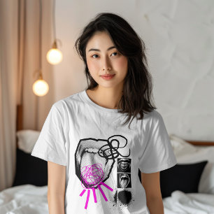 Punk Grunge Hjärta Collage T Shirt