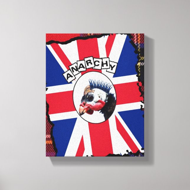 Punk guineafowl canvastryck (Framsida)