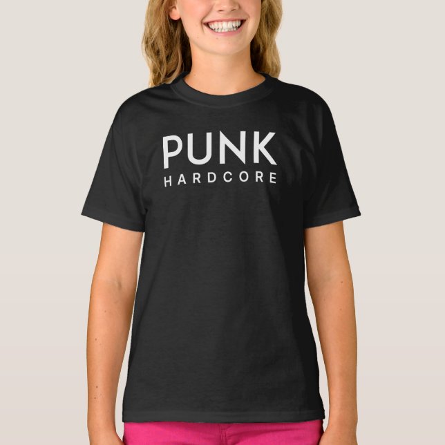 Punk Hardcore Typografi T Shirt (Framsida)