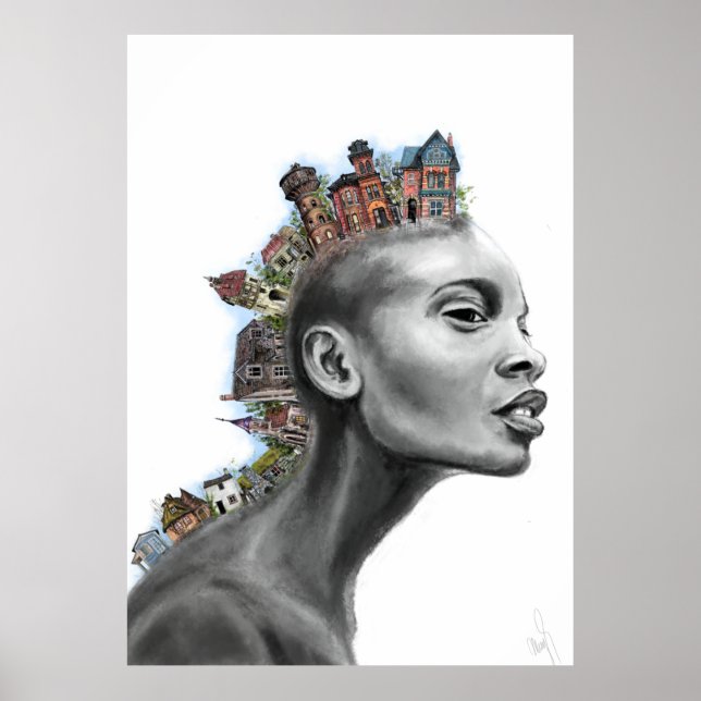 Punk House Hair Girl Poster (Framsidan)
