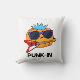 Punk-in Funny Punk Sten Pumpkin Pun Kudde