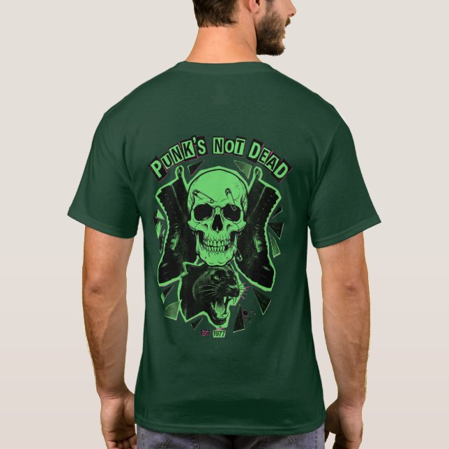 Punk Is Not Dead Tröja – Skull & Panther Grunge (Baksida)