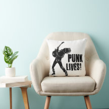 Punk Lives! Har Metall? Dekorativ kudde