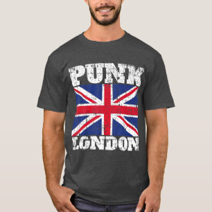Punk London Punk Sten Vintage UK Flagga T Shirt