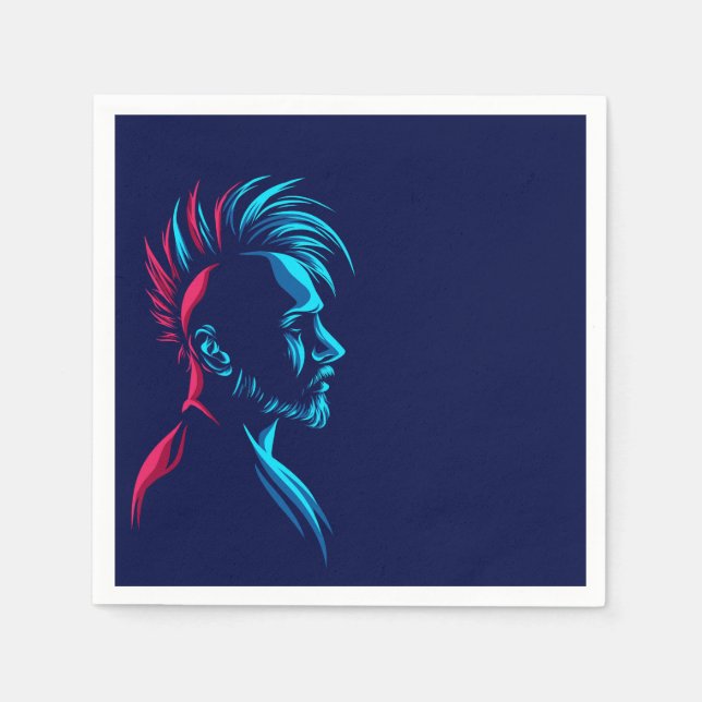 Punk man pappersservett (Framsidan)