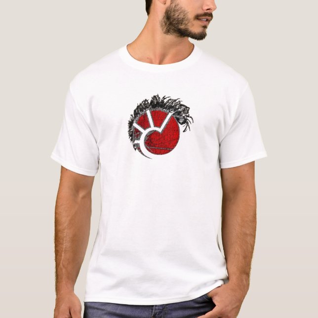 Punk Minmatar för kväll Mohawk T-shirt (Framsida)