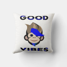 Punk Monkey blue hair monkey bra vibes Kudde