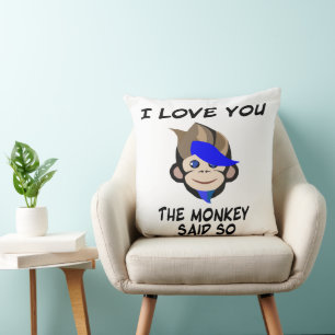 Punk Monkey I kärlek sa apan det. Kudde