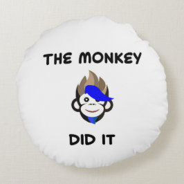 Punk Monkey, söt barndaghem, rumsdekaler Rund Kudde
