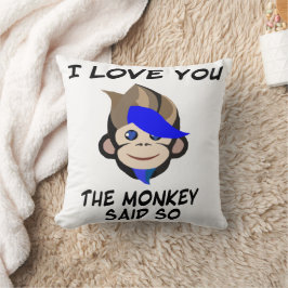Punk monkey söta kärlek-daghemsrum kudde