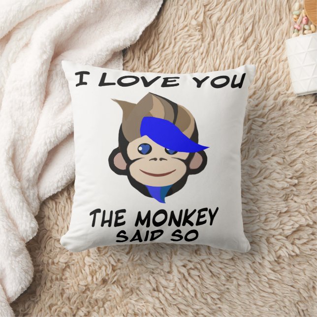 Punk monkey söta kärlek-daghemsrum kudde (Filt)