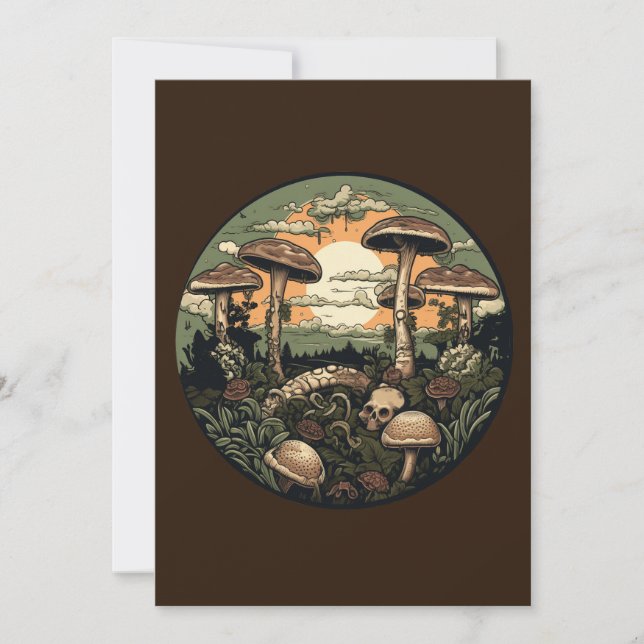 Punk Mushroom Forest Inbjudningar (Framsida)