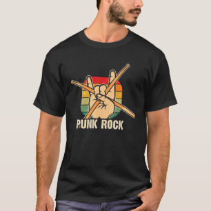Punk Music Retro Punk Sten Drums Percussionist Dr. T Shirt