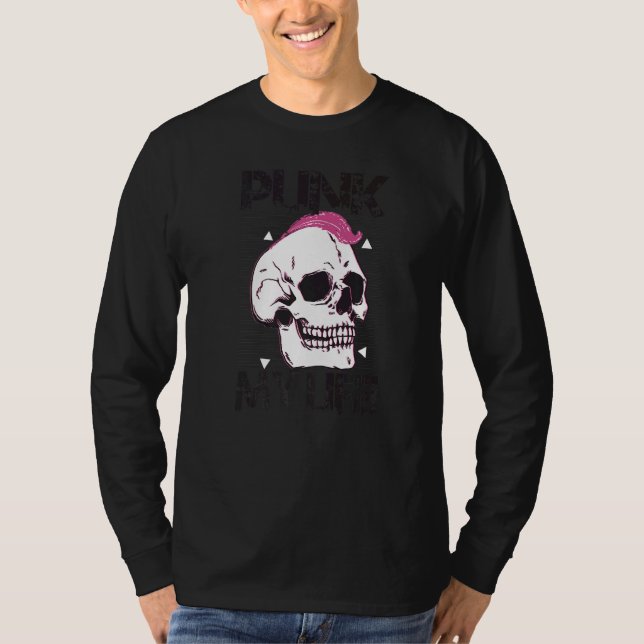 Punk My Life  Gotisk  Goth  Konsert T Shirt (Framsida)