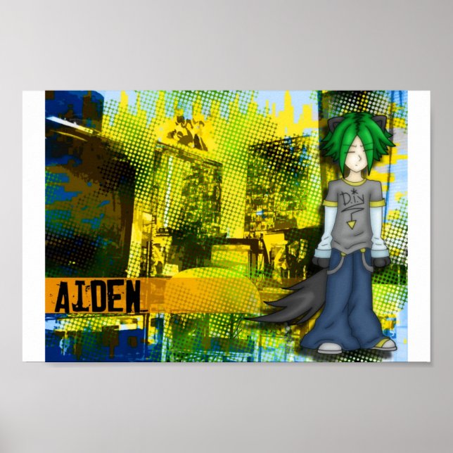 Punk Neko Aiden Tapet Poster (Framsidan)