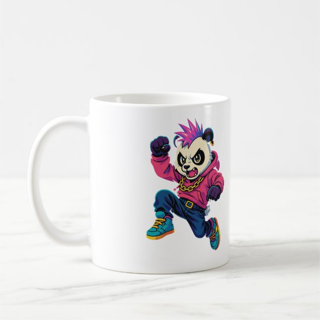 Punk Panda Power Kaffemugg (Vänster)