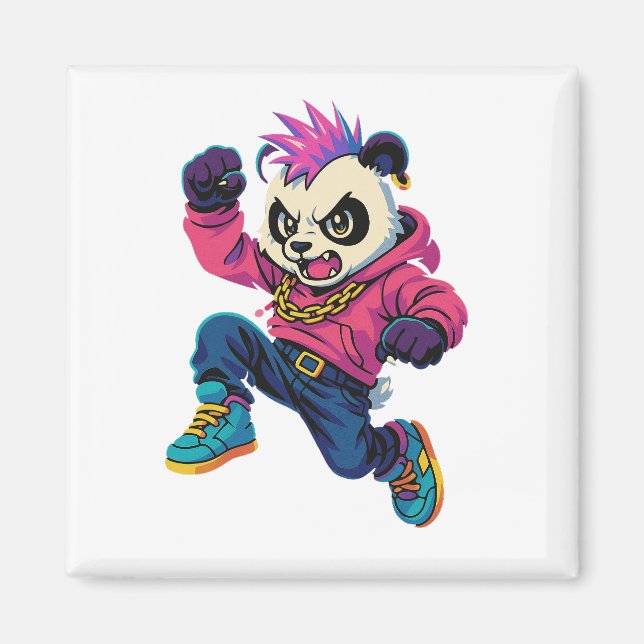 Punk Panda Power Magnet (Framsidan)