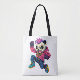 Punk Panda Power Tygkasse