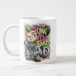 Punk Pappa Rebellion Grön Jumbo Mugg