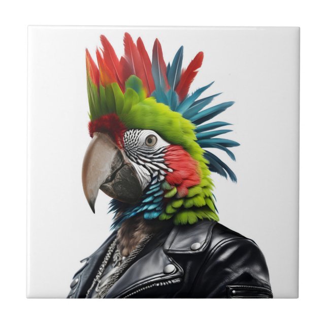 Punk Parrot Kakelplatta (Framsidan)