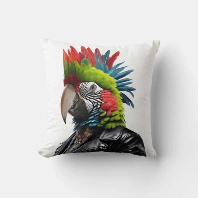 Punk Parrot Kudde (Framsida)