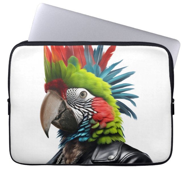 Punk Parrot Laptop Fodral (Framsidan)