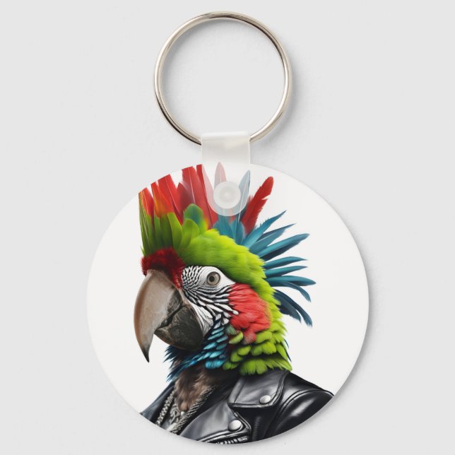 Punk Parrot Nyckelring (Framsida)