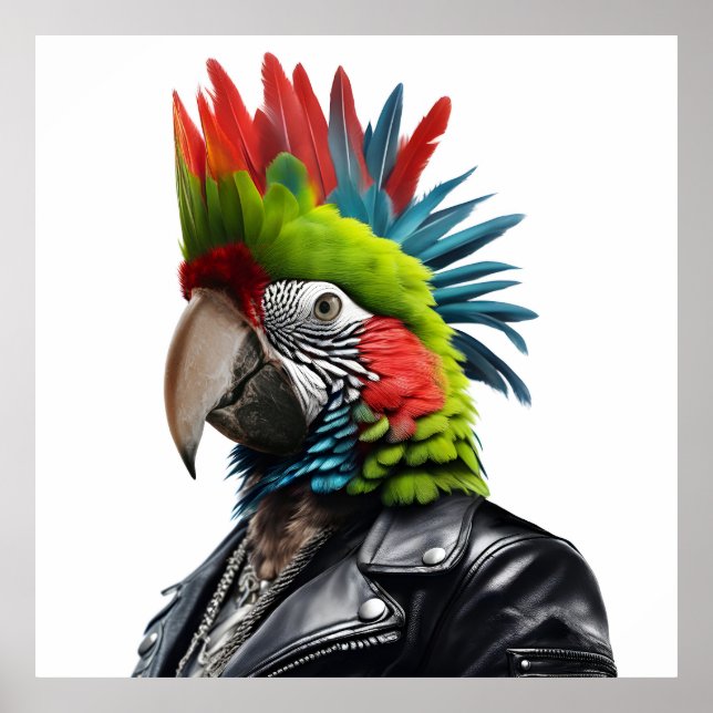 Punk Parrot Poster (Framsidan)