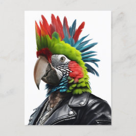 Punk Parrot Vykort
