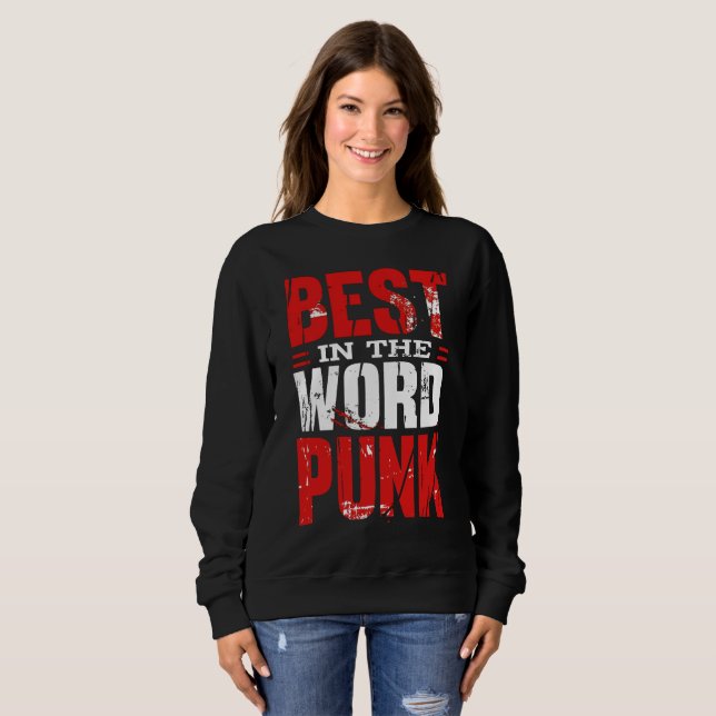 Punk Perfektion: Regerar med suverän design svart T Shirt (Hel framsida)