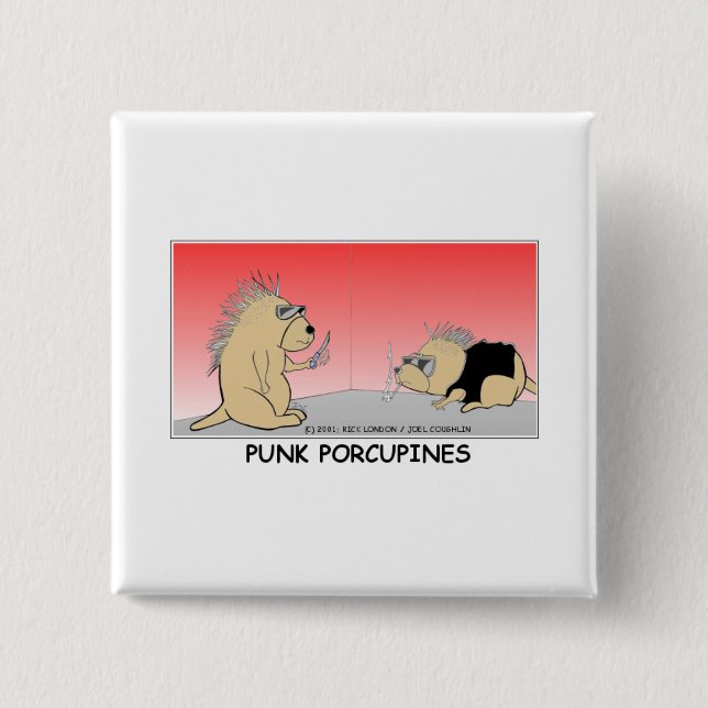 Punk Piggsvin Roliga presenter T-shirts & Samlarob Knapp (Framsida)