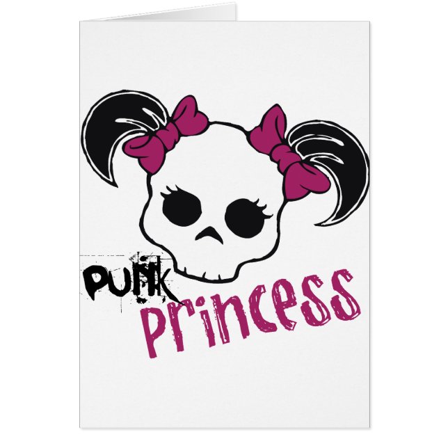 Punk Princess Hälsningskort (Framsidan)