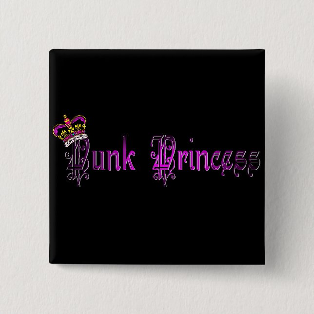 Punk Princess Kvadrera Knäppas Knapp (Framsida)