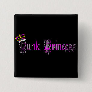 Punk Princess Kvadrera Knäppas Knapp
